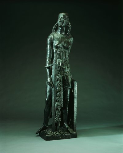 Vitória, c.1921 (bronze com pátina marrom escura) de Emile Antoine Bourdelle