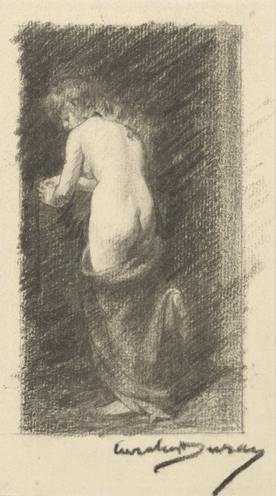 Estudo de uma mulher nua, vista de costas de Charles Emile Auguste Carolus Duran