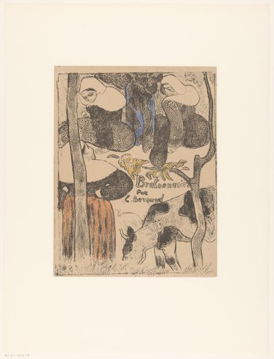 Três mulheres e vacas bretões
Impressão do título para: Émile Bernard, Bretonneries, 1889
Bretonnes et vache
Mulheres bretões (título da série)
Bretonneries (título da série sobre o objecto) de Emile Bernard