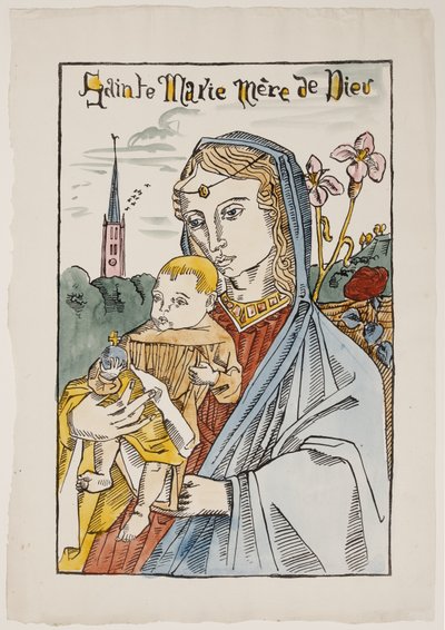 Santa Maria Mãe de Deus com um lírio de Emile Bernard