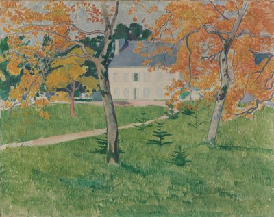 Casa entre árvores. Pont-Aven, 1888 de Emile Bernard
