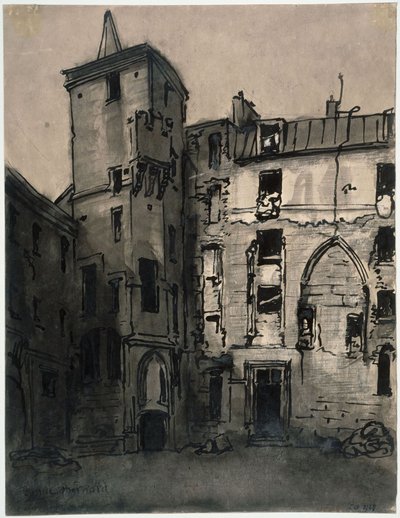 O pátio do Hôtel de Sens de Emile Bernard