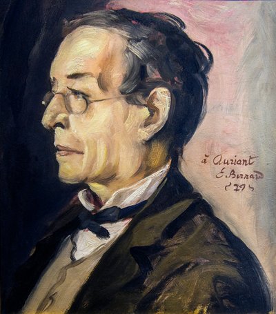 Retrato de Paul Leautaud (1872-1956) escritor e colunista. Pintura de Emile BERNARD (1868-1941) - Óleo sobre cartão H: 48 cm; L: 41 cm - Musee Calvet, Avignon de Emile Bernard