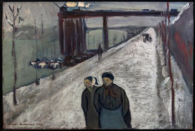 Quai de Clichy - 1887 (óleo sobre tela) de Emile Bernard
