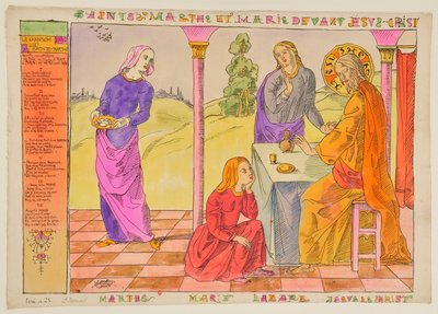 Santa Marta e Maria perante Jesus Cristo de Emile Bernard
