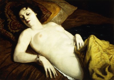 Dormindo nu com pulseira; Nu Couche au Bracelet, 1930 de Emile Bernard