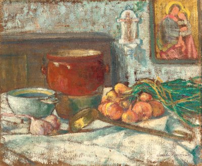 Ainda vida com cebolas, 1889 de Emile Bernard