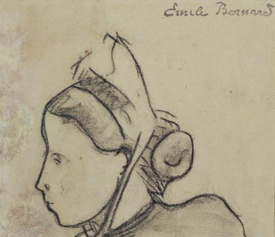 Estudo de uma mulher bretã de Emile Bernard