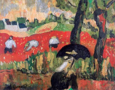 O campo vermelho, Pont Aven, c1887 de Emile Bernard