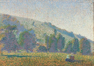 Duas mulheres bretãs em um prado, 1886 de Emile Bernard