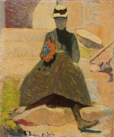 Mulher em Saint-Briac, 1886 de Emile Bernard