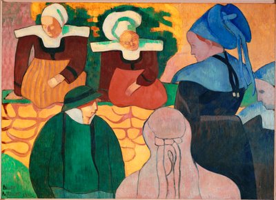 Mulheres na Bretanha (óleo sobre tela) de Emile Bernard