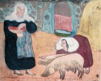 Mulheres com Porcos de Emile Bernard