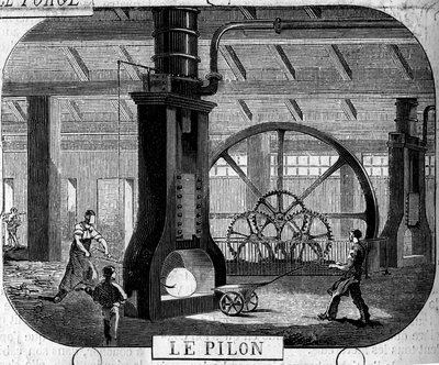 Forges de la Franche Comte: o pilão. Fábrica de Fraisans, Jura (39) de Emile Bourdelin