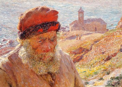 Ampelio, velho pescador de Bordighera de Emile Claus