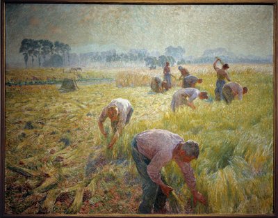 La collolte du linen Painting by Emile Claus (1849-1924) 1904 Sun. 1,56 X 2,01 m Bruxelas, Museu Real de Belas Artes de Emile Claus