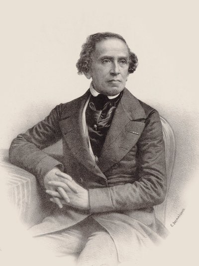Retrato do compositor Giacomo Meyerbeer 1791-1864, 1857. de Emile Desmaisons