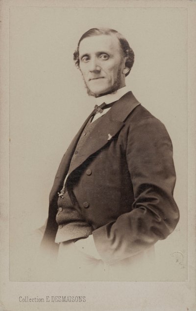 Retrato do pianista e compositor Jean-Henri Ravina 1818-1906. de Emile Desmaisons