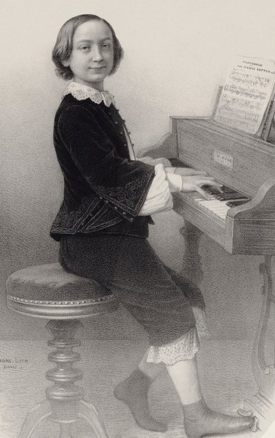 Retrato do violinista e compositor Henri Ketten 1848-1883. de Emile Desmaisons