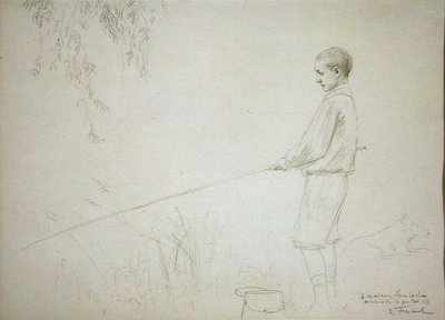 Pesca de Rapazes Jovens de Emile Friant