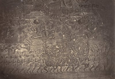 Baixo-relevo na Grande Galeria do Pagode, 1866. de Emile Gsell