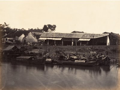 Vista da cidade chinesa Cholen Folha nº 2, Saigon, Cochinchina, 1866. de Emile Gsell