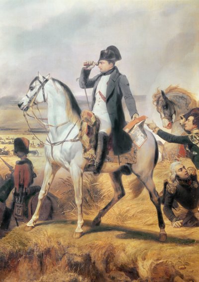 Detalhe de Napoleão da Batalha de Wagram, 6 de julho de 1809, 1836 de Emile Jean Horace Vernet
