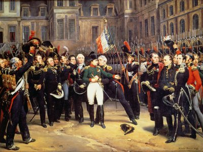 As despedidas de Fontainebleau, 20 de abril de 1814 de Emile Jean Horace Vernet