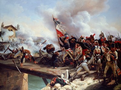A Batalha de Pont d "Arcole, 1826 de Emile Jean Horace Vernet
