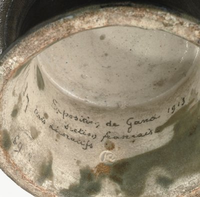 Bowl, Exposition de Gand, detalhe da base de Emile Lenoble