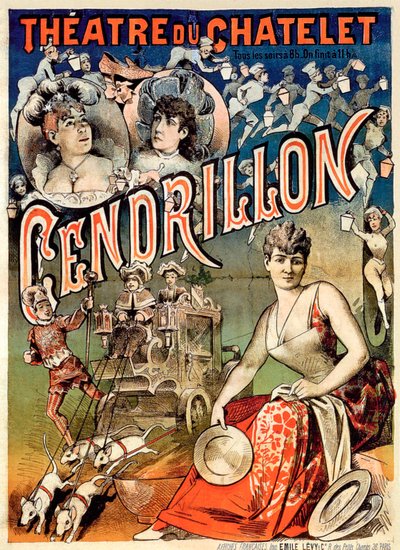 "Cinderela ou o Sapatinho Maravilhoso", teatro do Chatelet, Paris de Emile Levy