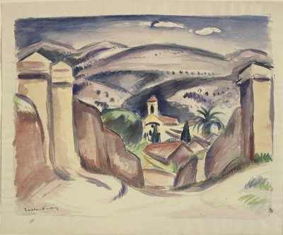 A entrada para Cassis, também chamada de Torre da Igreja de Cassis de Emile Othon Friesz