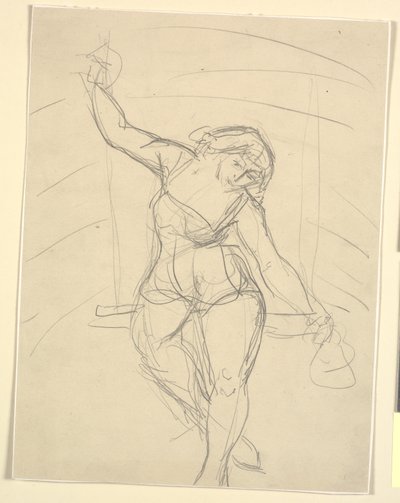 Artista feminina sentada no trapézio de Emile Othon Friesz