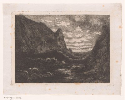 Lago de montanha de Emile Puttaert (attributed to)