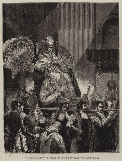 O Papa no Sedia no Festival de Candelária de Emile Theodore Therond