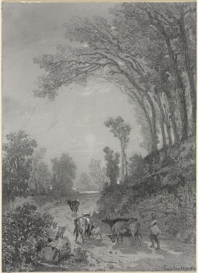 Paisagem com Vacas, segunda metade do século XIX. de Émile van Marcke