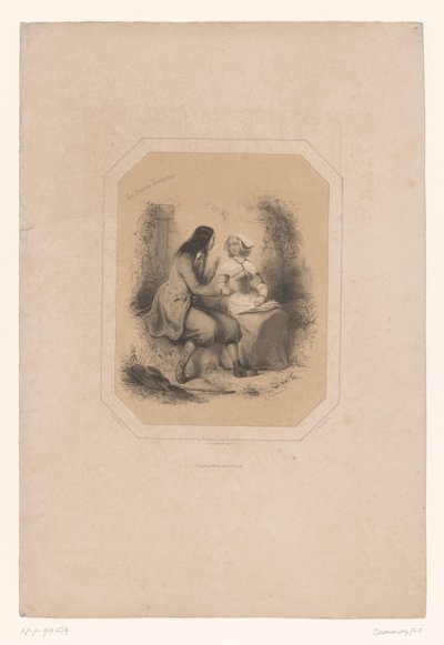 Dois amantes bretões Les Amours Bretonnes (título no objeto) de Émilien Desmaisons