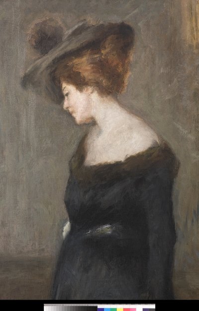 Retrato de uma senhora, 1903 (detalhe de 3496727) de Emilio Gola