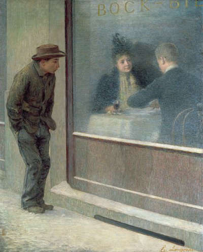 Reflexões de um homem faminto ou contrastes sociais, 1894 de Emilio Longoni