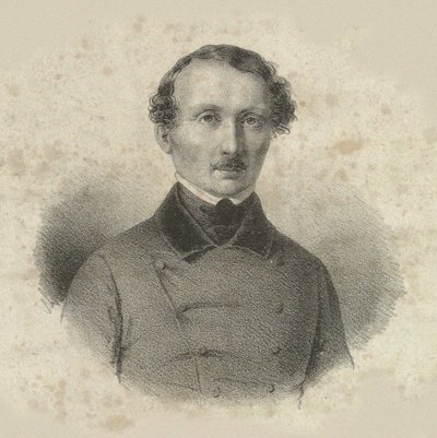 Retrato do compositor Hans Christian Lumbye 1810-1874, 1846. de Emilius Ditlev Baerentzen