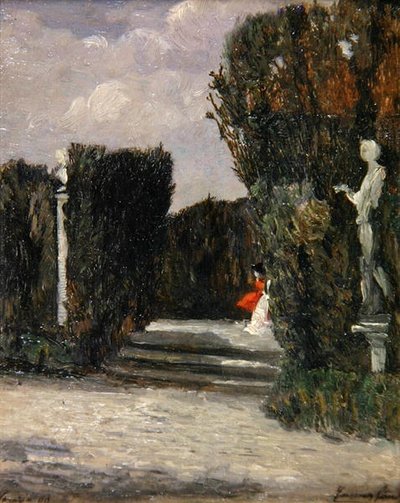 Villa Albani, Roma (óleo sobre painel) de Emma Ciardi