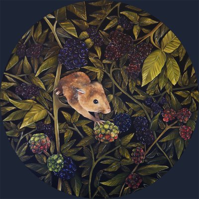 Rato da colheita, 2021 (óleo sobre tela) de Emma Pewsey