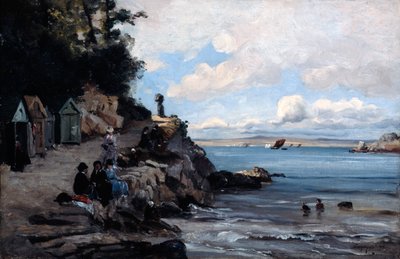 Sábado na Praia da Mulher, 1876. de Emmanuel Lansyer