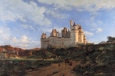 O castelo de Pierrefonds. Por volta de 1868 (óleo sobre tela) de Emmanuel Lansyer
