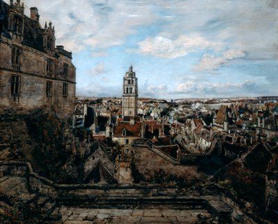 Vista do terraço do castelo Loches, 1884 de Emmanuel Lansyer