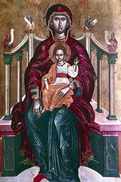 Ícone da Virgem e o Menino, 1664 de Emmanuel Tzanes