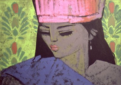 Antoinette (acrílico sobre papel) de Endre Roder
