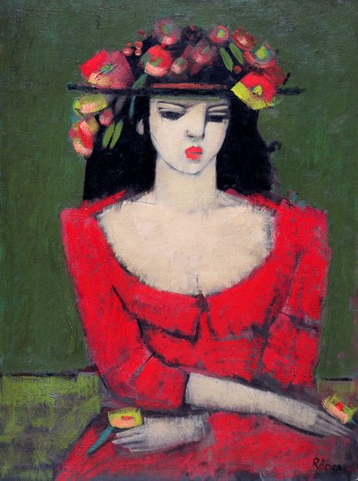 Flor (óleo sobre tela) de Endre Roder