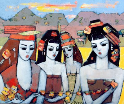 Quatro de Ys, 2004 (óleo sobre tábua de lona) de Endre Roder