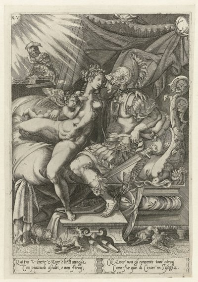 Marte e Vénus como amantes de Enea Vico